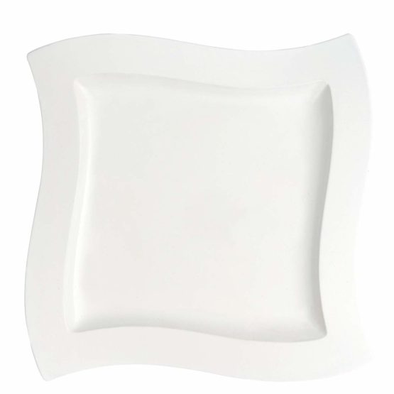 Villeroy & Boch 1025252809 New Wave Square Plate, Premium Porcelain, White