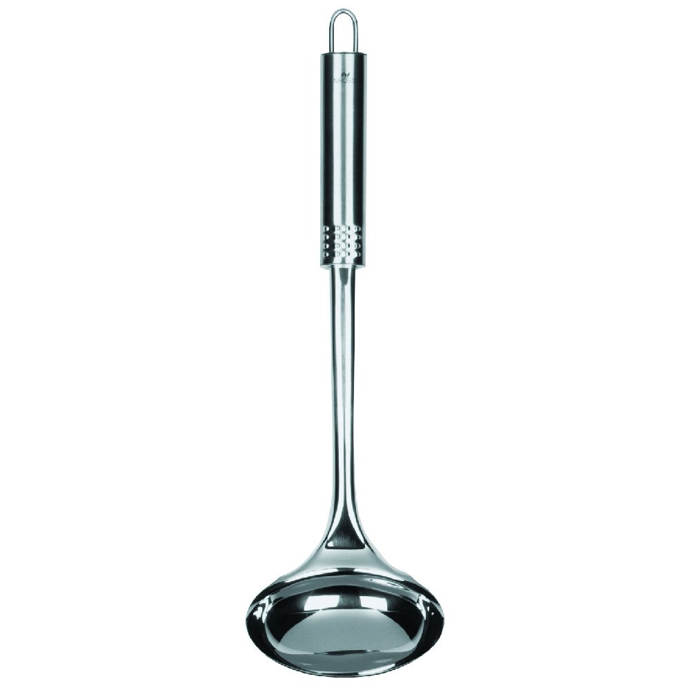 Fackelmann OPAL Soup Ladle, Stirring & Serving Soup Spoon, Cooking Spoon, Sauce Scoop, Stainless Steel, 32x9x5.5cm, Silver