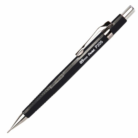Pentel 0.5mm P200 Series Mechanical Pencil Lead with Black Barrel