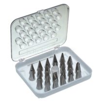 KitchenCraft Sweetly Does It Piping Nozzle Set, w/ 26 Icing Nozzles, Coupler, Brush and Case, Stainless Steel, 28 Piece Cake Decorating Kit