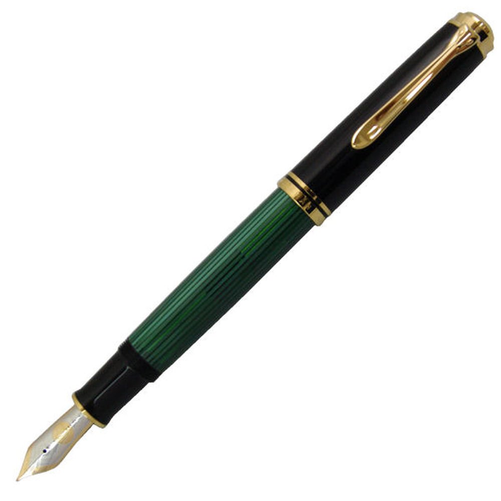 Pelikan Premium M800 Fountain Pen EF-Black/Green, black/greem - Image 2