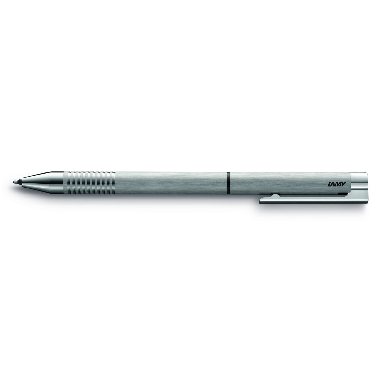 Lamy logo brushed twin pen, timeless multifunction pen, mechanical pencil & ballpoint pen in an elegant stainless steel
