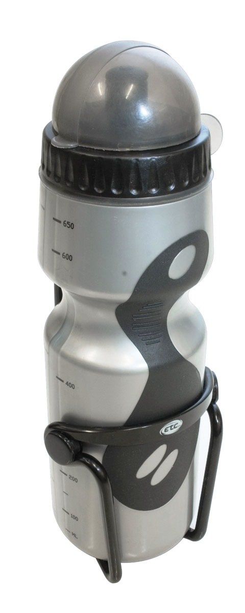 ETC EBO060 Water Bottle and Cage Set, Grey, 650 ml