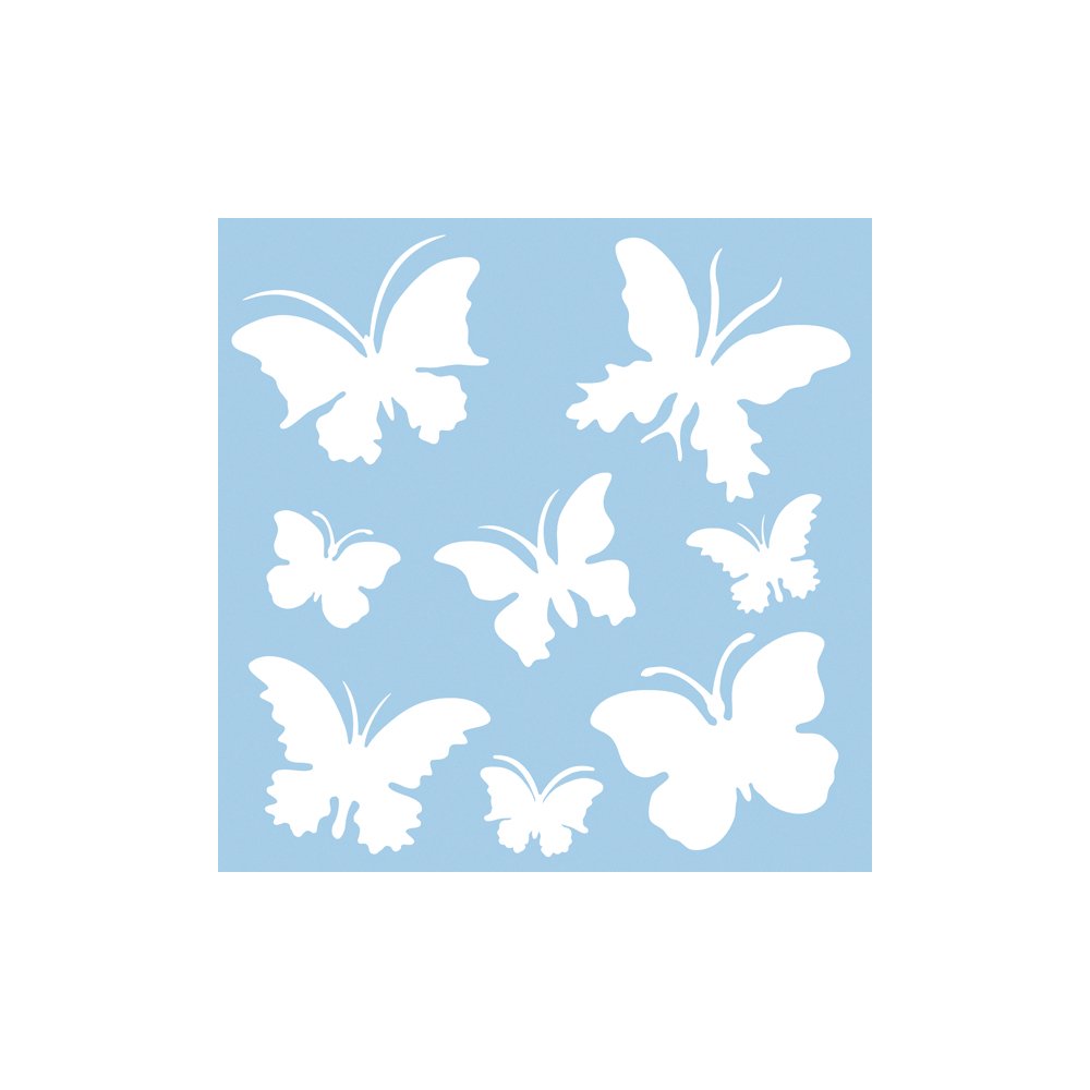 Rayher Stencil with Butterfly Design for Paper Crafts, Card Making and Wall Painting, 3.8 x 3.1 x 0.02 cm