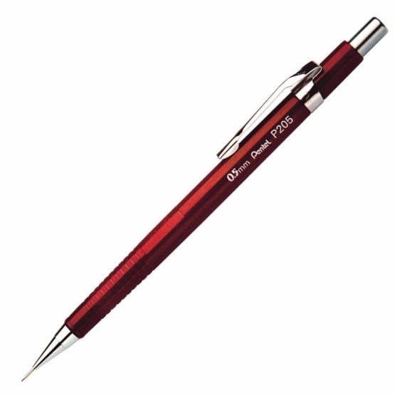 Pentel P205-B Mechanical Pencil 0.5 mm HB - Red