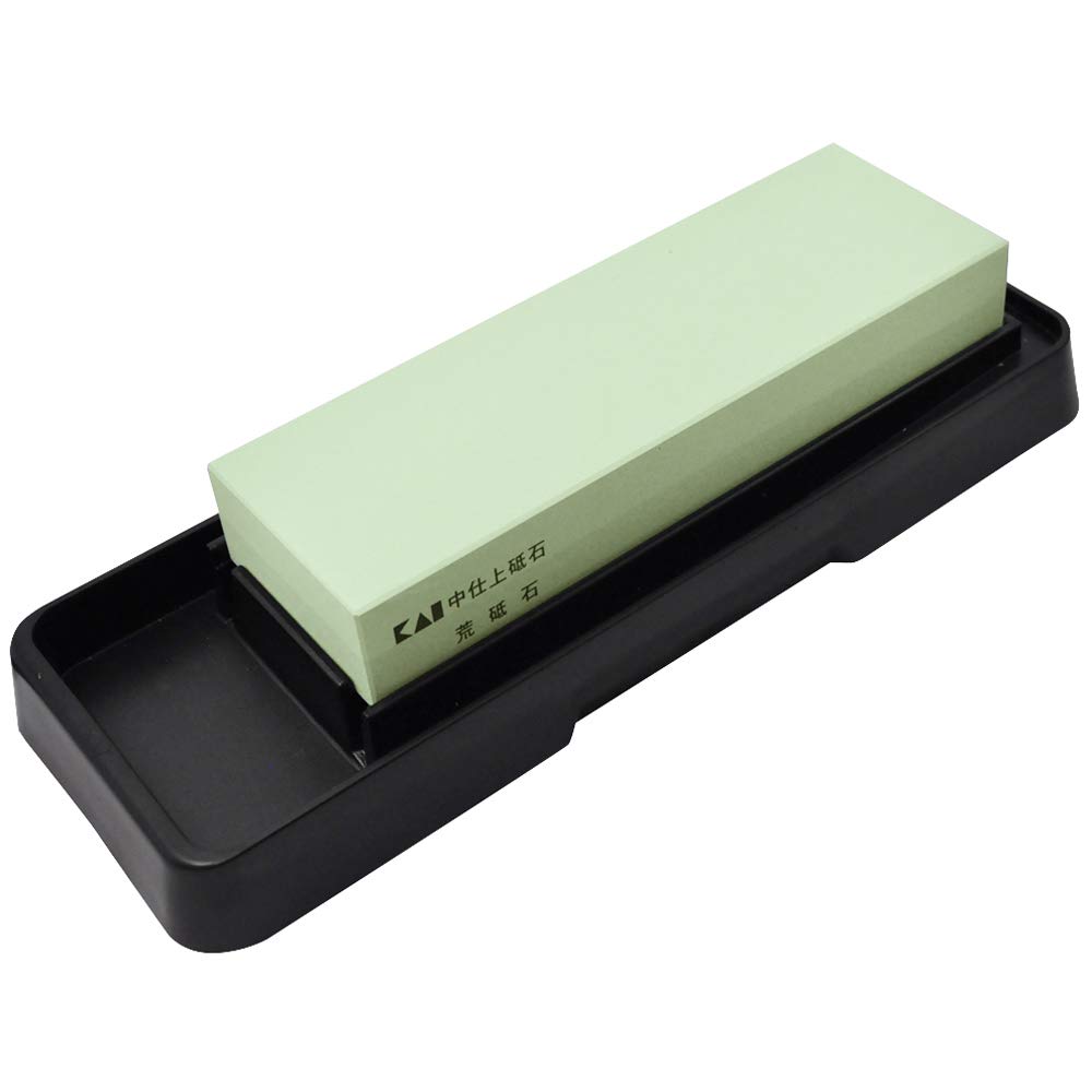 KAI Combination Sharpening Stone, grit: 400/1000, Japanese knife sharpener for coarse and fine sharpening
