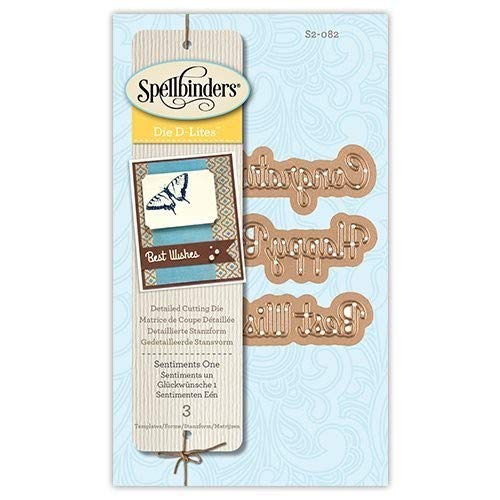 Spellbinders D-Lites Sentiments One, 393639, Brown - Image 3