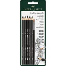 Faber-Castell Graphite Aquarelle 5 Grades Pencils with Brush