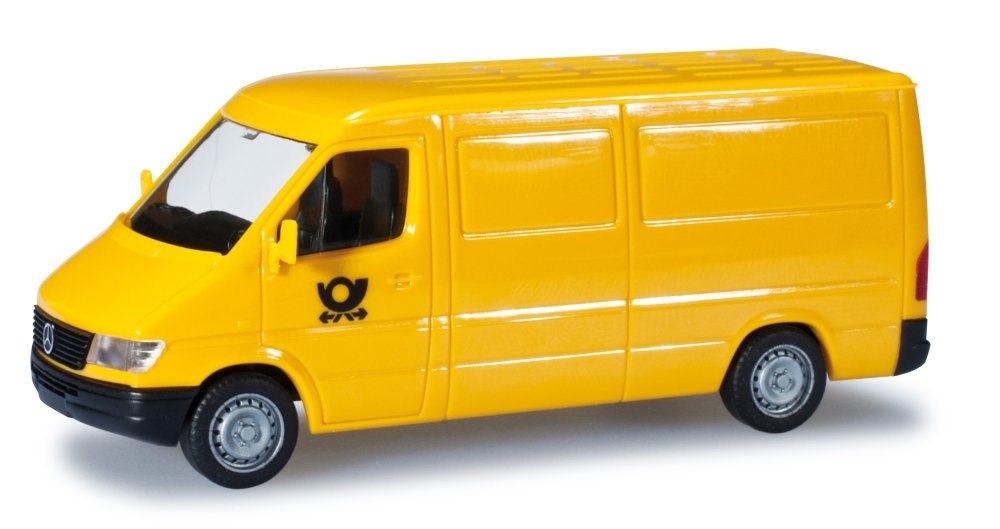 herpa 012577 Miniature Model Mercedes-Benz Sprinter Box Post, Yellow