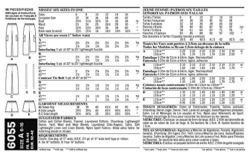 New Look Sewing Pattern 6055: Misses' Pants & Shorts, (6-8-10-12-14-16), Paper Cardboard, White, one Size - Image 2