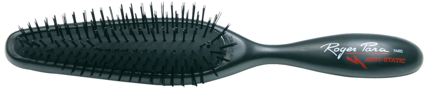 Roger Para Narrow Brush Black 6 Rows Nylon Bristles Pack of 1, 1 Stück (1er Pack)