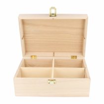 Artemio 14001012 Wooden Tea Box 20 x 14 x 8 cm, Beige
