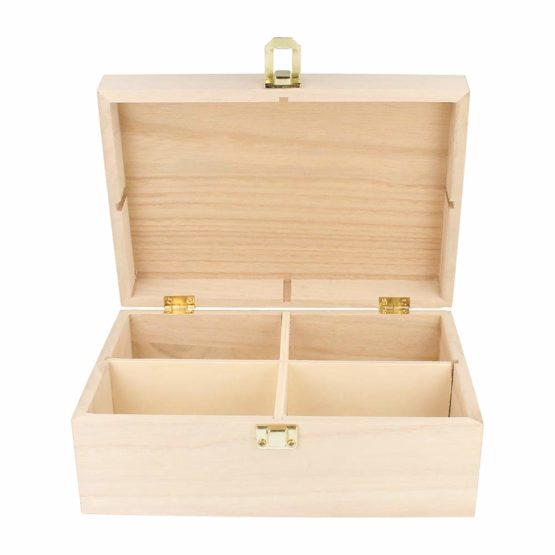 Artemio 14001012 Wooden Tea Box 20 x 14 x 8 cm, Beige