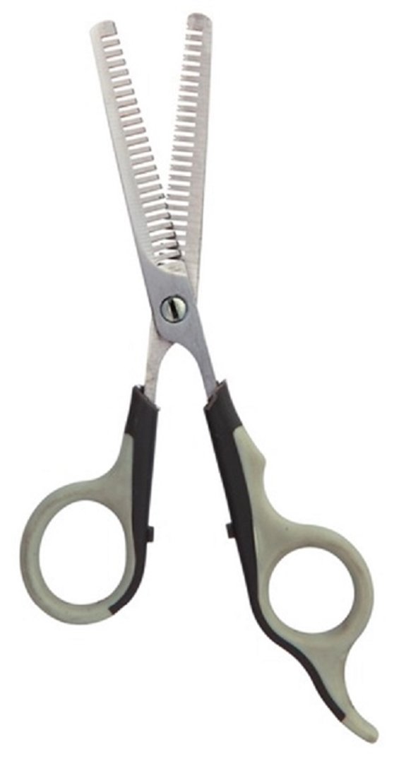 TRIXIE thinning scissors for various coat types - stainless steel - rubberised plastic handle - 16 cm - 2355