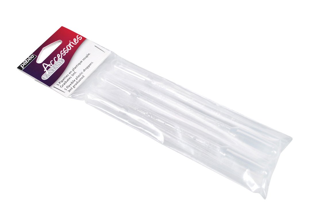 Pebeo 166301 Plastic pipette, set of 5, White