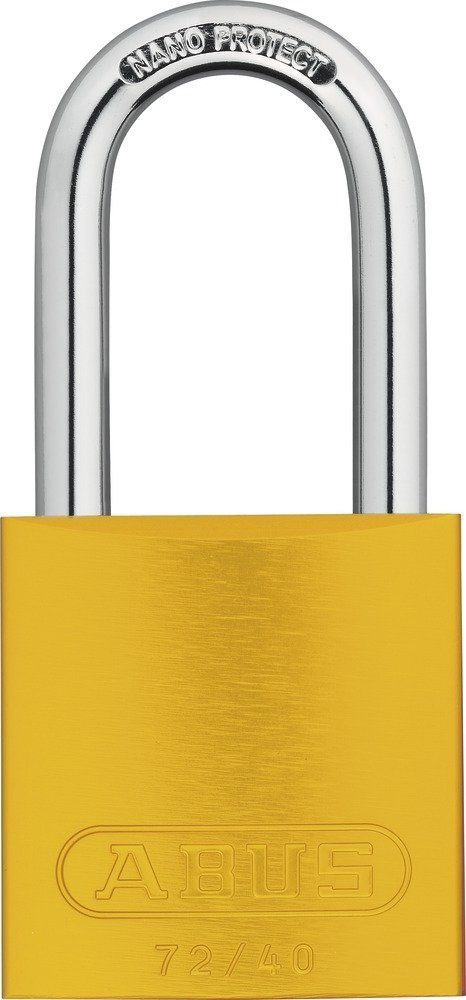 ABUS Padlock 72/40HB40 with high Shackle, Lightweight Titanium Material with high Corrosion Protection, Including 2 Keys