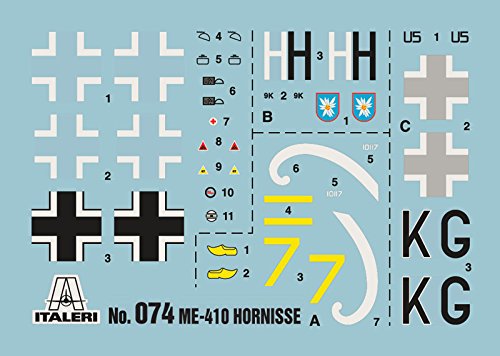 Italeri 1:72 - Me 410 Hornisse, Gray, green, 6,85 pollici - Image 4