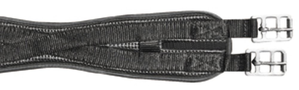 HKM 558166 PVC Soft Saddle Girth Waffle Effect, Elastic, L, Black