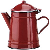IBILI Coffee Pot Roja conical 1 l of Enamelled Steel in red, 10 x 10 x 20 cm