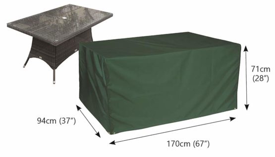 Bosmere Protector 6000 | Rectangular Table Cover | L 170cm W 94cm H 71cm | 100% Waterproof, UV Protected, Heavy Duty 600D | 6 Year Guarantee | C555 - Image 3