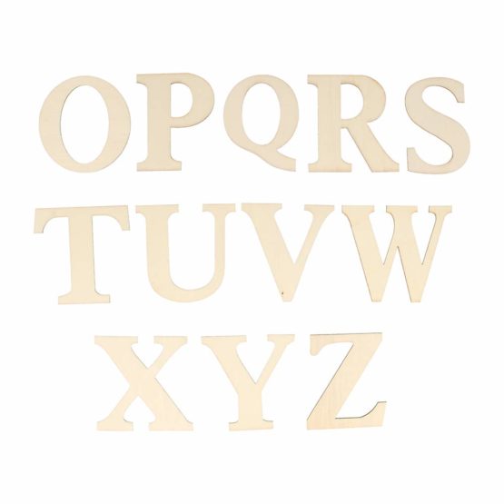 Artemio 6 cm Wooden Alphabet Upper Case, Beige - Image 3