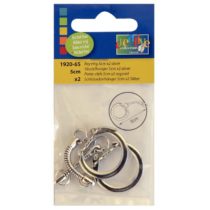 Vaessen Creative 5 cm Key Ring, Pack of 2, Silver