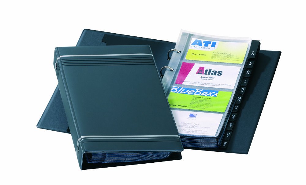 Durable Visifix 200 Business Card Album Anthracite - Grey, 255 x 145 mm (200 cards) - Image 2