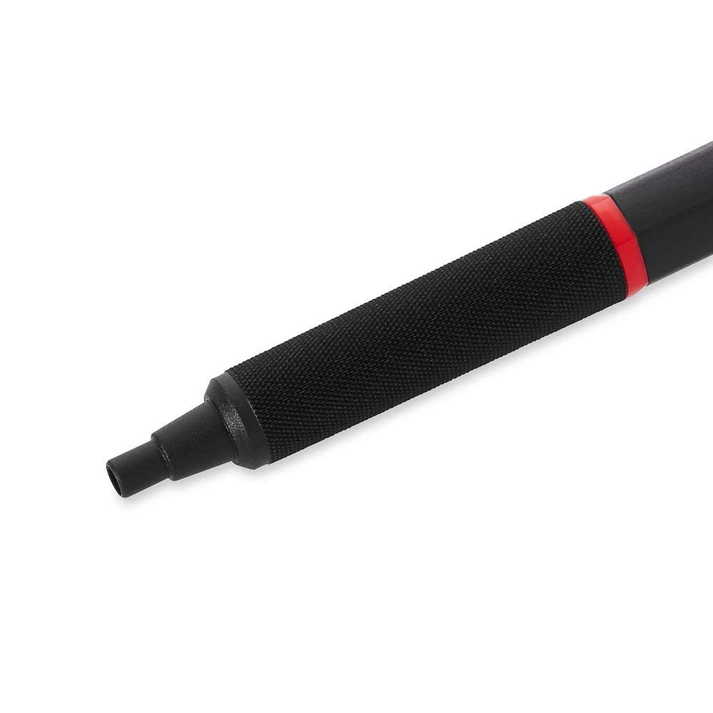 rOtring Rapid Pro Retractable Ballpoint Technical Drawing Pen Medium Point Blue Ink Black Full-Metal Body - Image 3