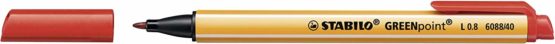 Felt Tip Sign Pen - STABILO GREENpoint Box of 10 Red - Image 3