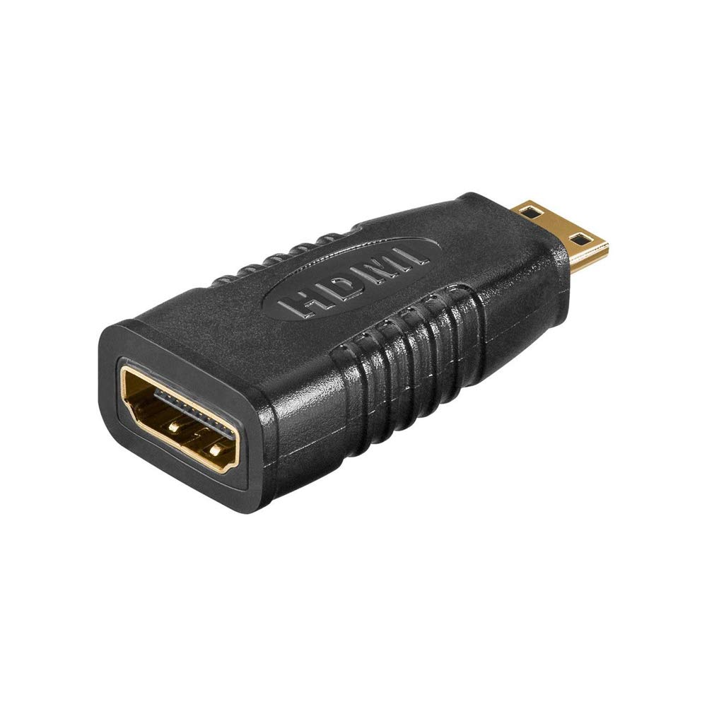 Goobay 68841 HDMI Adapter, Gold-Plated, black