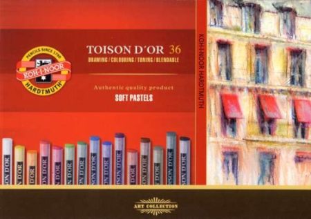Koh-I-Noor - Toison D'Or - 129189 - Soft Pastels - Set of 36 Assorted Colours in a Cardboard Box