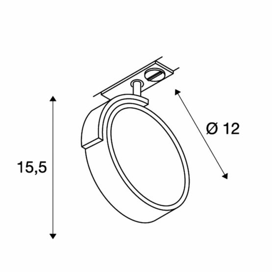 SLV KALU Track QPAR111 luminaire Head, incl. 1P-Adapter, Aluminium, Silver-Grey - Image 2