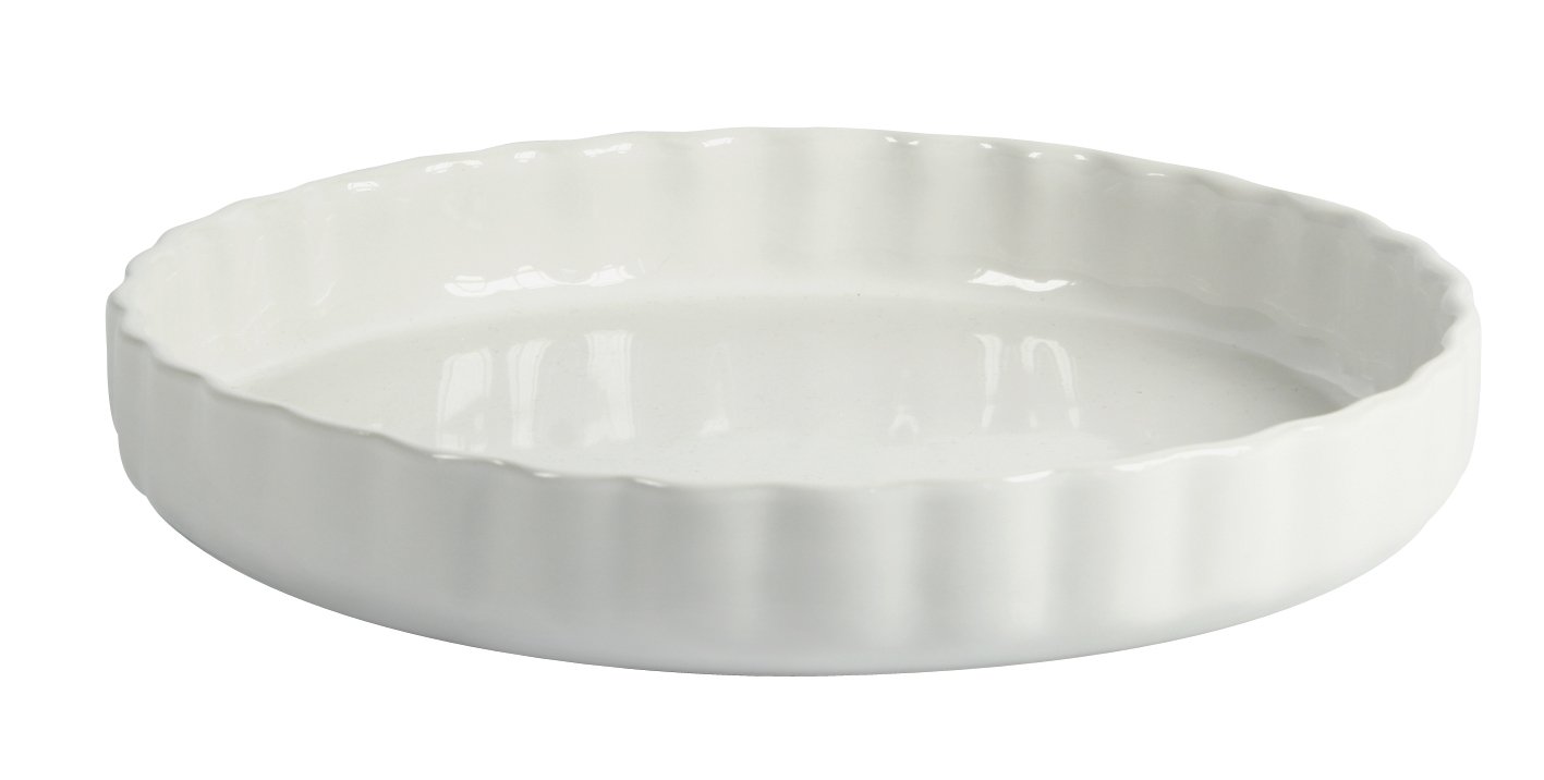 CREALYS 512734 Tart Dish Ceramic 28 cm White, Zentimeter