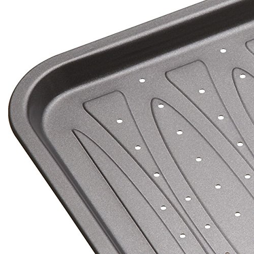 MasterClass Crisper Tray with PFOA Non Stick, Robust 1 mm Carbon Steel, 39 x 31.5 cm, Silver, 39 x 31.5cm - Image 2