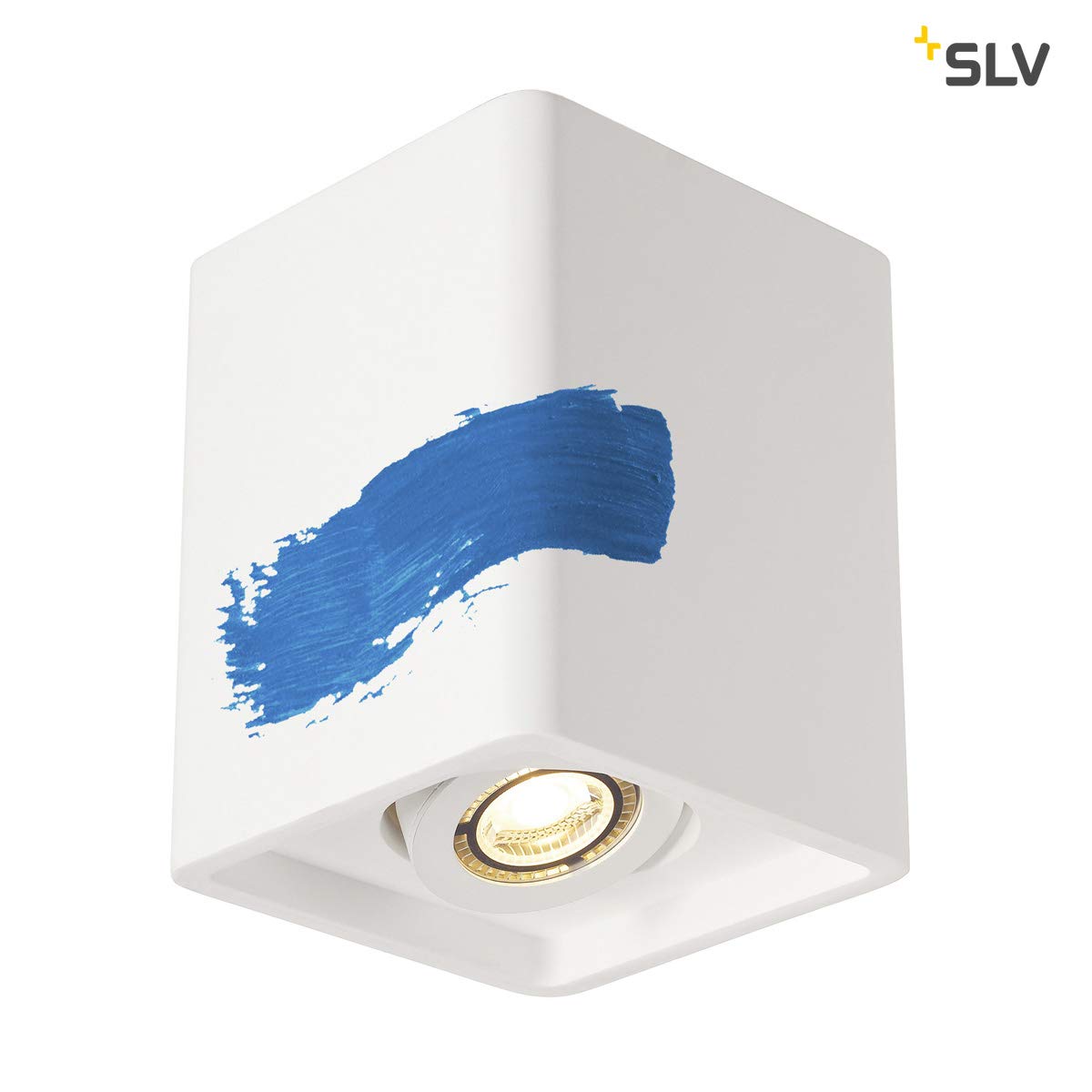 SLV PLASTRA Box 1 Ceiling Light, Angular, White Gypsum, 1xGU10. max. 35W, Steel - Image 4
