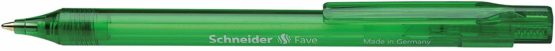 Schneider Fave Click-Top Ballpoint Pens M Tip Pack of 20 / Transparent Green Barrel / Green Ink - Image 2
