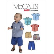 McCall's Patterns M6016 All Sizes Infants' Shirts, Shorts and Pants, Pack of 1, White