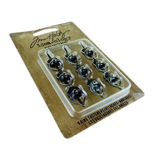 Tim Holtz idea-ology Ring Fasteners, Antique Nickel, Brass, Copper, Bronze - Image 3