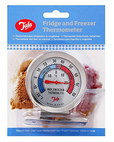 Tala Fridge and Freezer Thermometer with Clear and Easy to read display, Work from -25 to + 25 degrees celsius