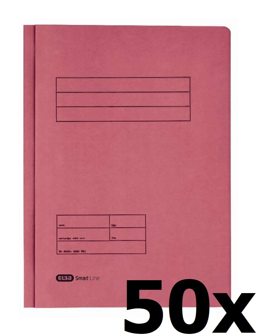 Elba 23462RO Extra Thick Exercise Book Manila Cardboard for 200 DIN A4 Pages Set of 50 320 g/sqm Red