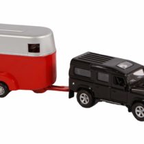 Kids Globe Land Rover Defender With Horse Trailer, Assorted color