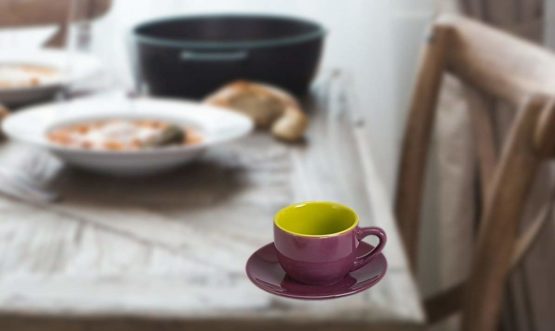 Colourful Cups & Mugs Set of 6 Espresso Cups & Saucers Assorted Colours, 6 Count (Pack of 1) - Image 4
