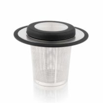 Bredemeijer Stainless Steel/Siliconen Tea Filter with Coaster, Silver