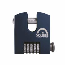 Squire Heavy Duty Padlock (SHCB75) - Toughest Rotating Shackle - 5 Wheel Combination Block Padlock - Alloy Steel for Corrosion Resistance - Weatherproof Lock for Home & Shed (Black, 75 mm)
