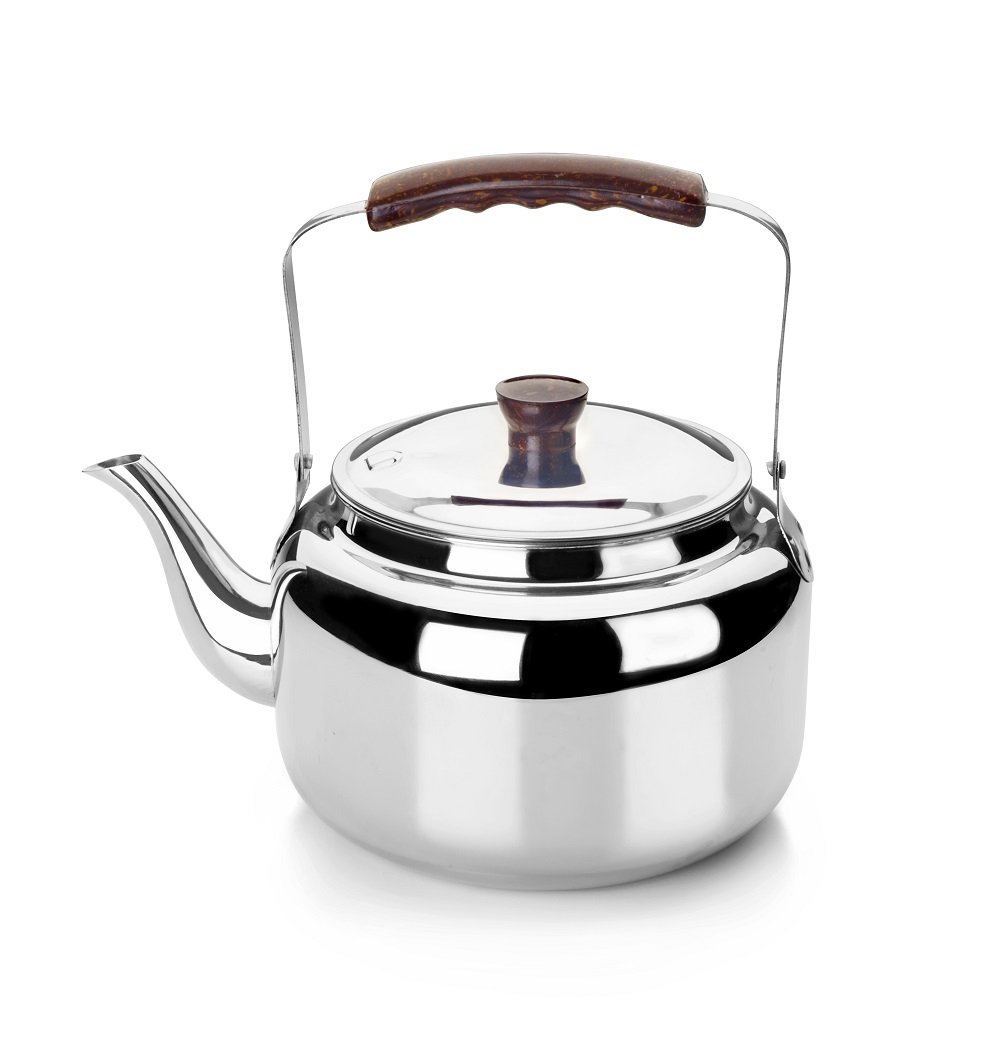 IBILI Pava Moka Pot, 1.75 Litres, 18/10 Stainless Steel, Silver/Brown, 1.5 Litres