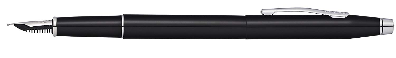 CROSS Classic Century Black Lacquer Fountain Pen with Chrome-Plated Appointments and Medium Nib incl. Premium Gift Box - Image 2
