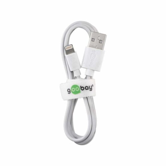 Goobay 43614 USB Charging and Sync Cable, White, 0.5m Cable Length - Image 3