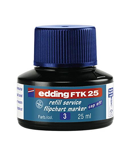 edding FTK 25 Refill Ink, Blue, 25 ml