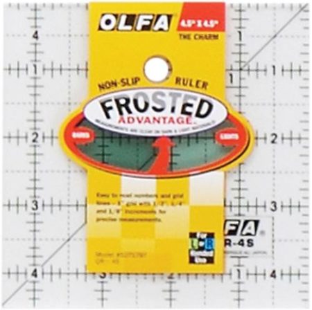 Olfa 1-Piece Acrylic Quilt Ruler, Transparent