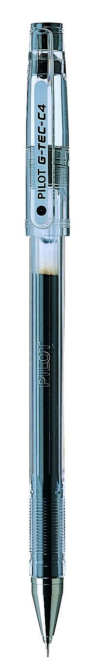 Pilot G - Tec C4 Gel Microtip Rollerball Pen, 0.4 mm Tip - Black, Pack of 3, 1 count (Pack of 3) - Image 2